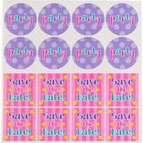 Premium Sliding Slumber Party Invitations, 8-pk Front_Flat