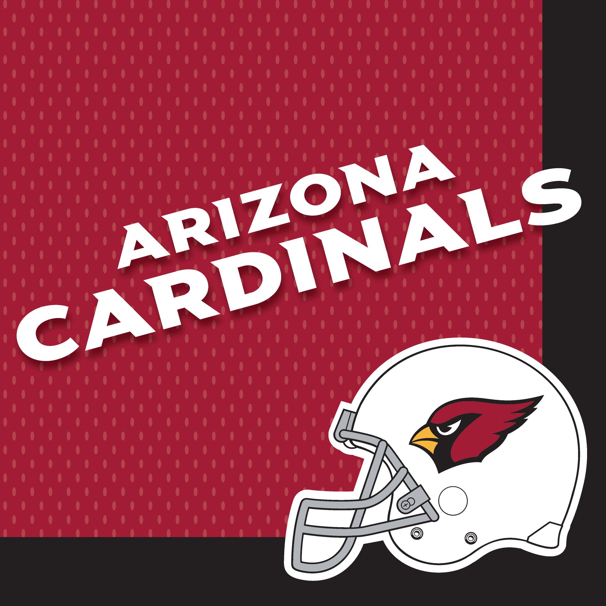 Arizona Cardinals Lunch Napkins, 36-pk Overhead_Flat