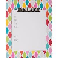 Colourful Twist Invitations, 50-pk Front_Flat