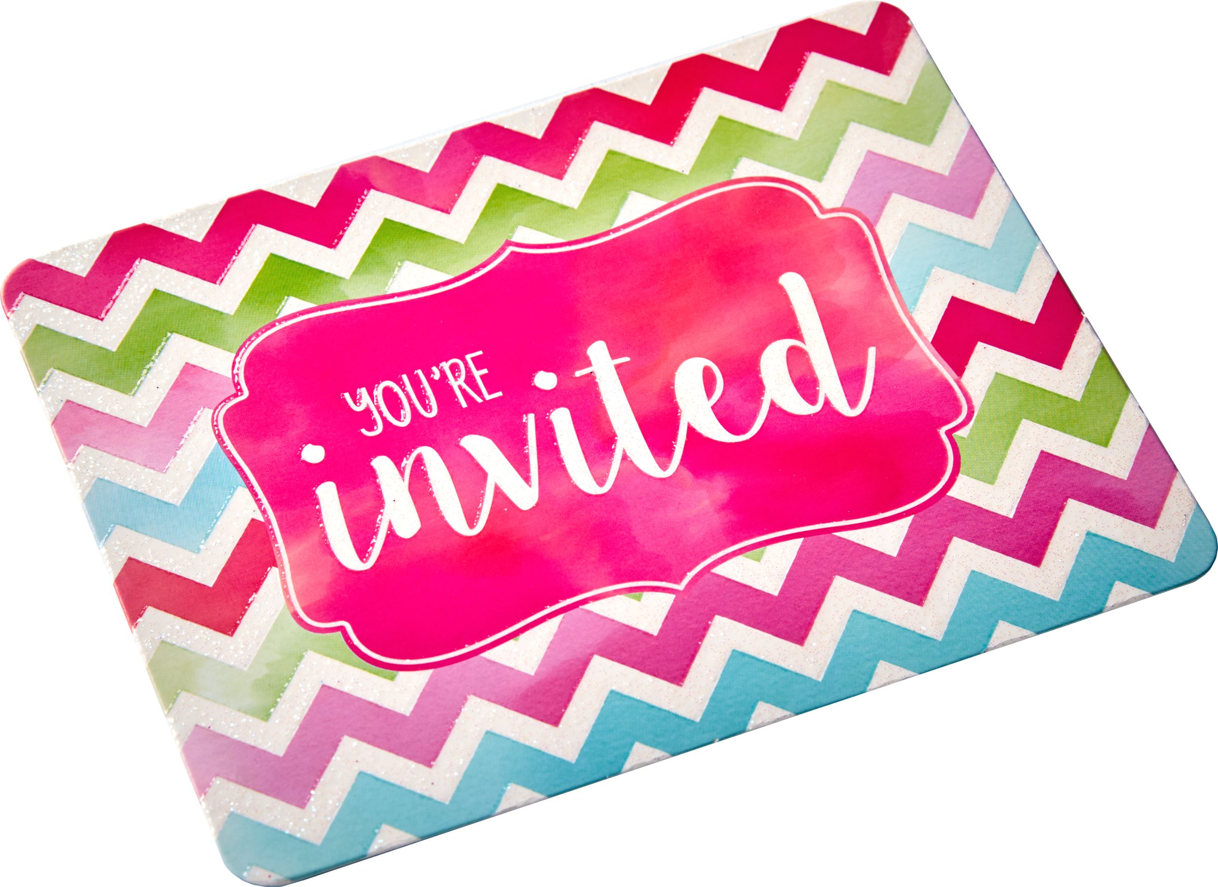 Invitations chevrons à l'aquarelle, paq. 20 Overhead_Plunge