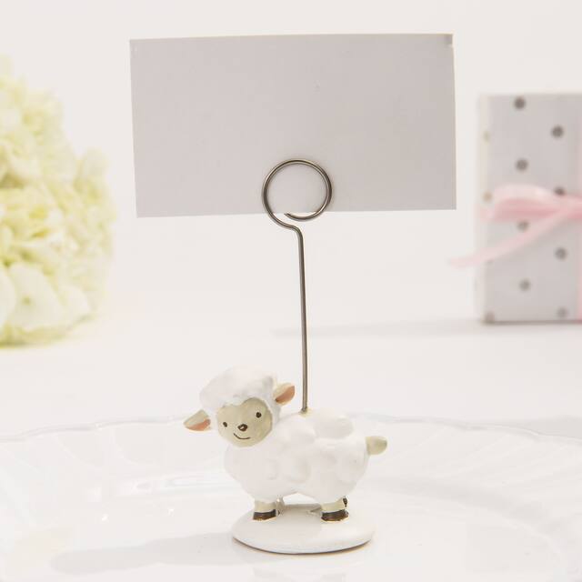 Support pour marque-place bébé agneau Front_Flat