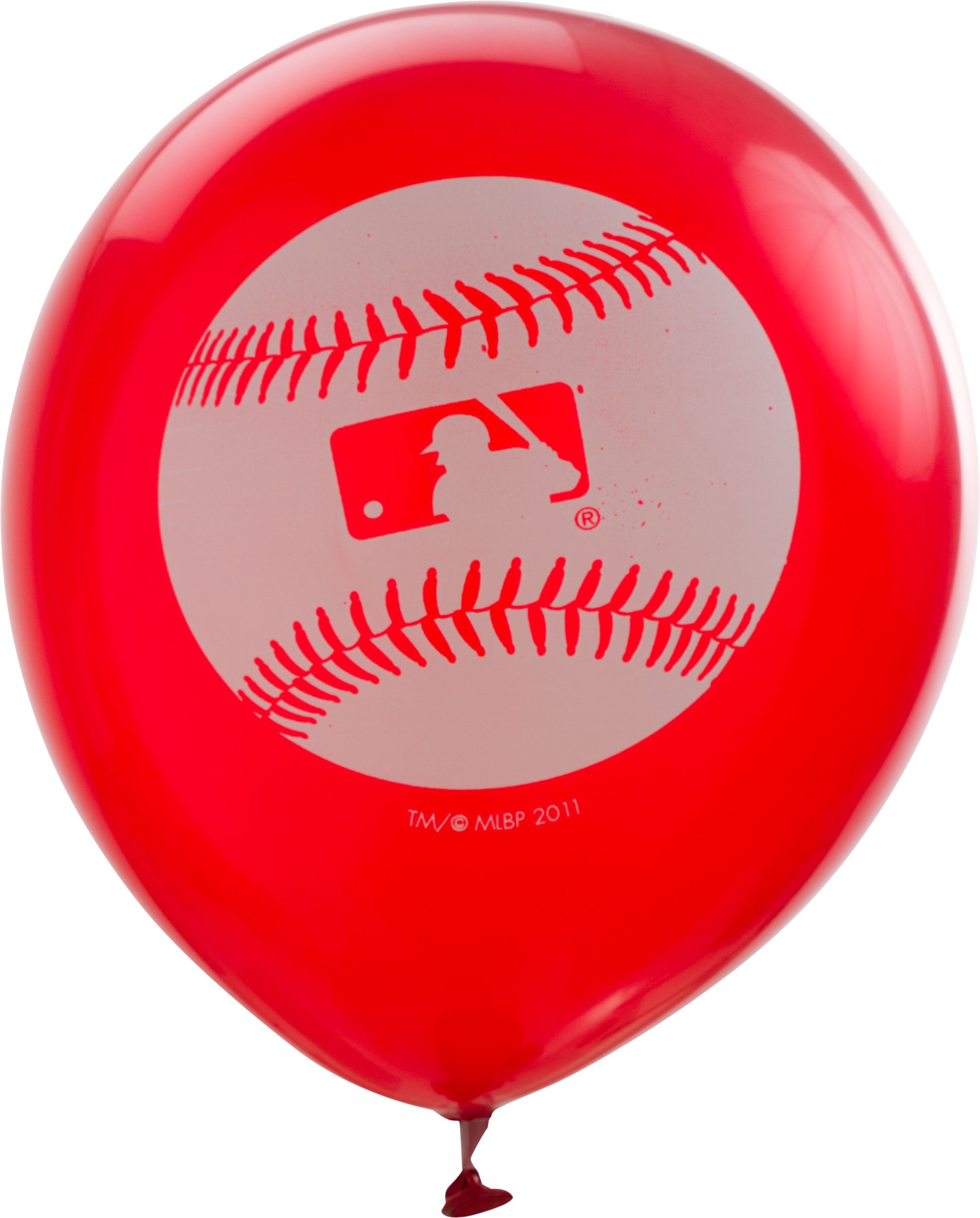 Ballons en latex ronds MLB Ligue majeure de baseball, bleu/rouge/noir, 12 po, paq. 16, pour fêtes sportives Front_Flat