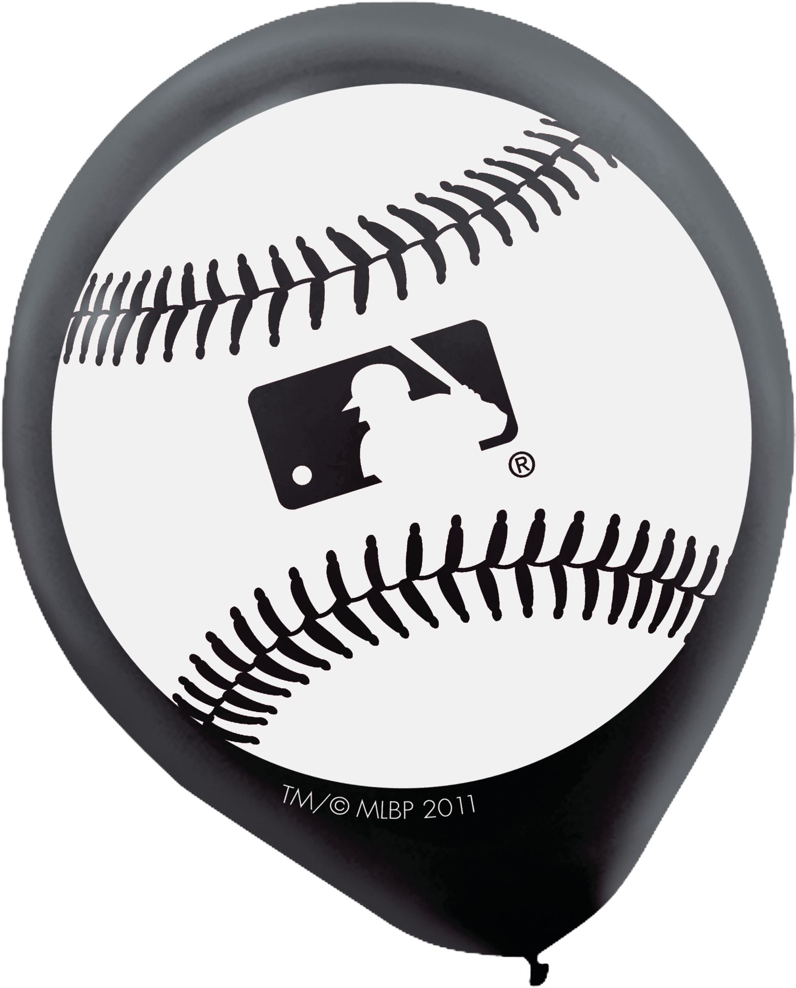 Ballons en latex ronds MLB Ligue majeure de baseball, bleu/rouge/noir, 12 po, paq. 16, pour fêtes sportives Front_Flat