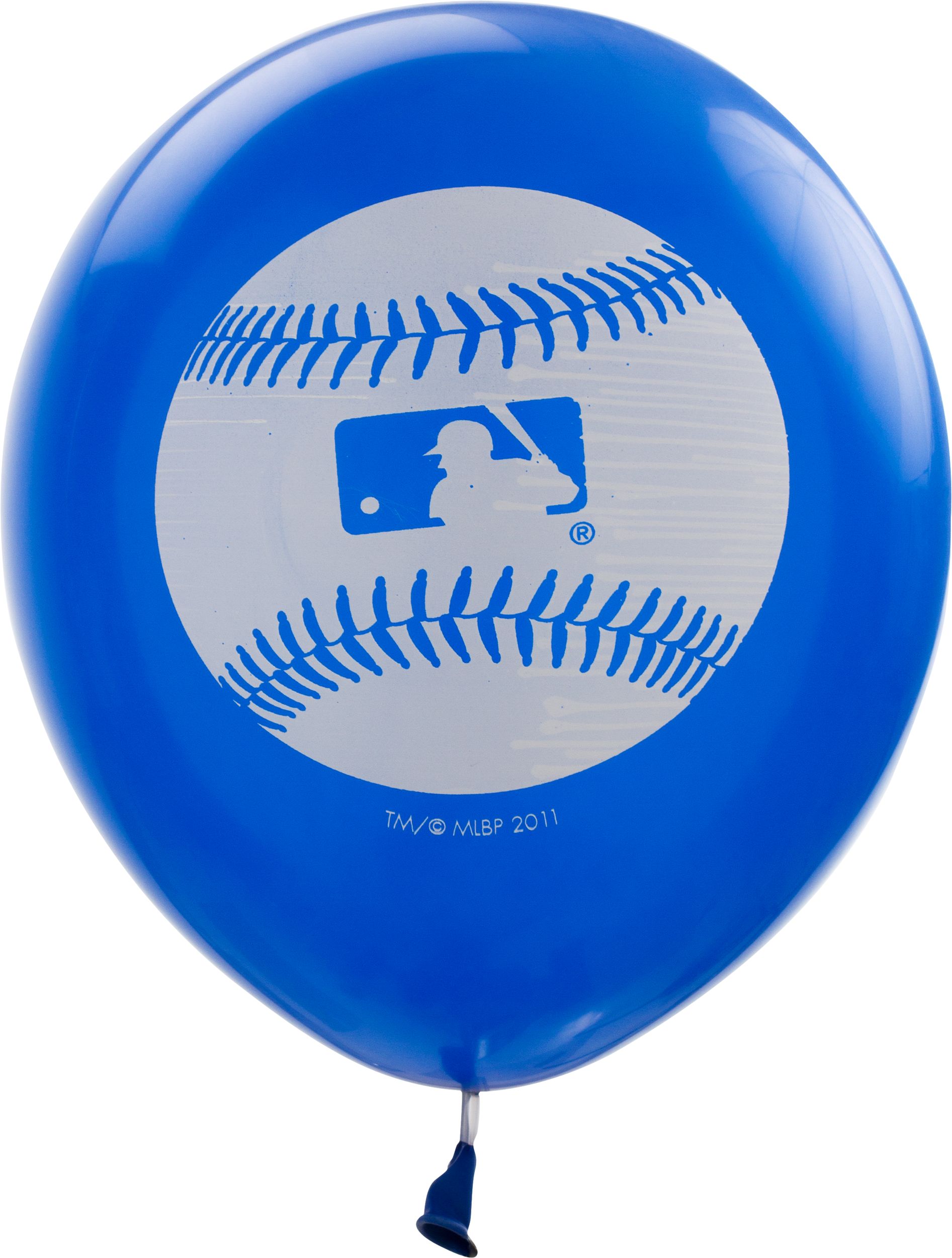 Ballons en latex ronds MLB Ligue majeure de baseball, bleu/rouge/noir, 12 po, paq. 16, pour fêtes sportives Front_Flat