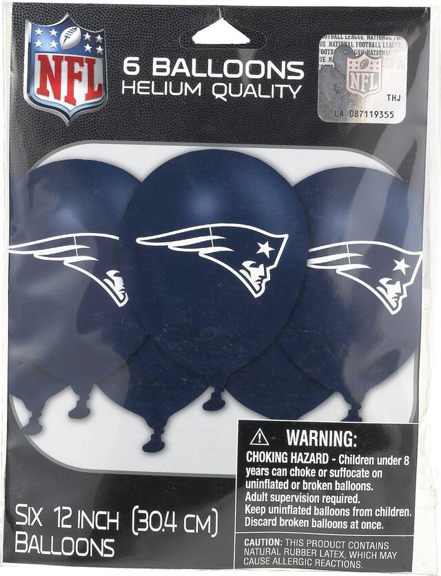 New England Patriots Balloons, 6-pk Front_Flat
