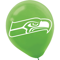 Seattle Seahawks Balloons, 6-pk Front_Flat