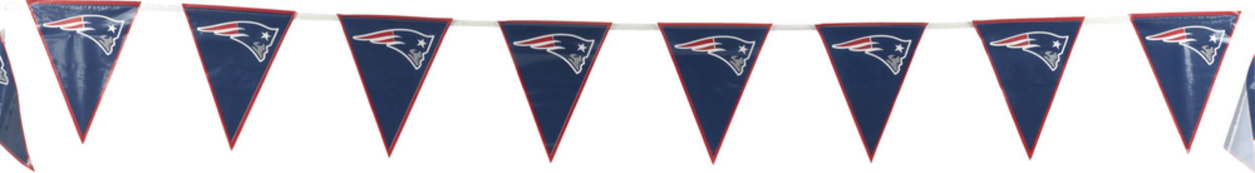 Gagliardetto New England Patriots Con Banner – 30,5x76,2 Cm, Kit Da Parete Con Adesivi E Puntine - 3