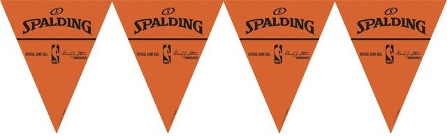 Banderole à fanions, ballon de basketball Spalding Front_Flat