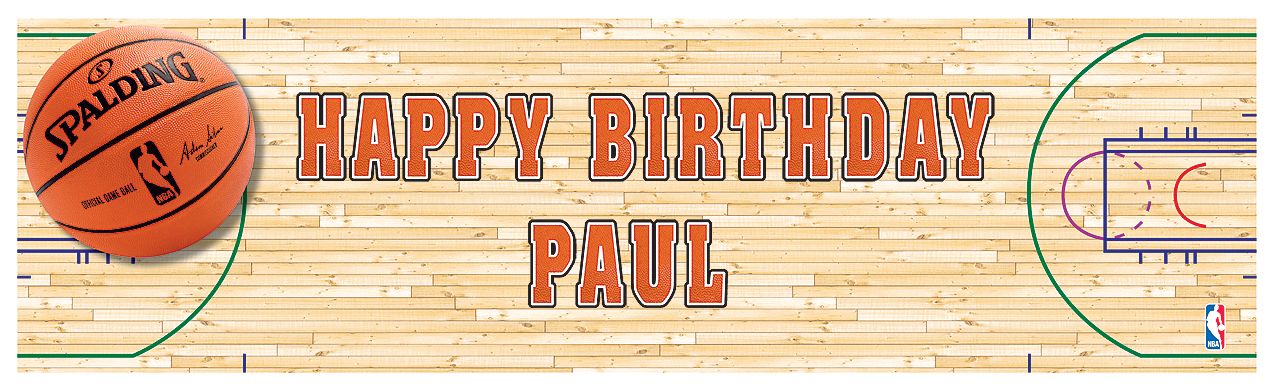 Giant Spalding Basketball Personalized Banner Kit Front_Flat
