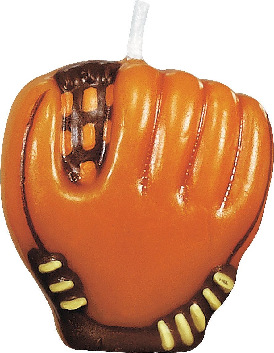 Major League Baseball MLB Rawlings "Happy Birthday" Wax Candle Set, Multi-Coloured, 4.5-in, 4-pk, for Sports Party Front_Flat