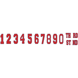 Major League Baseball MLB Rawlings "Happy Birthday" DIY Customizable Hanging Garland Banner Decoration, White/Red/Blue, 12.75-in, for Sports Party Overhead_Flat