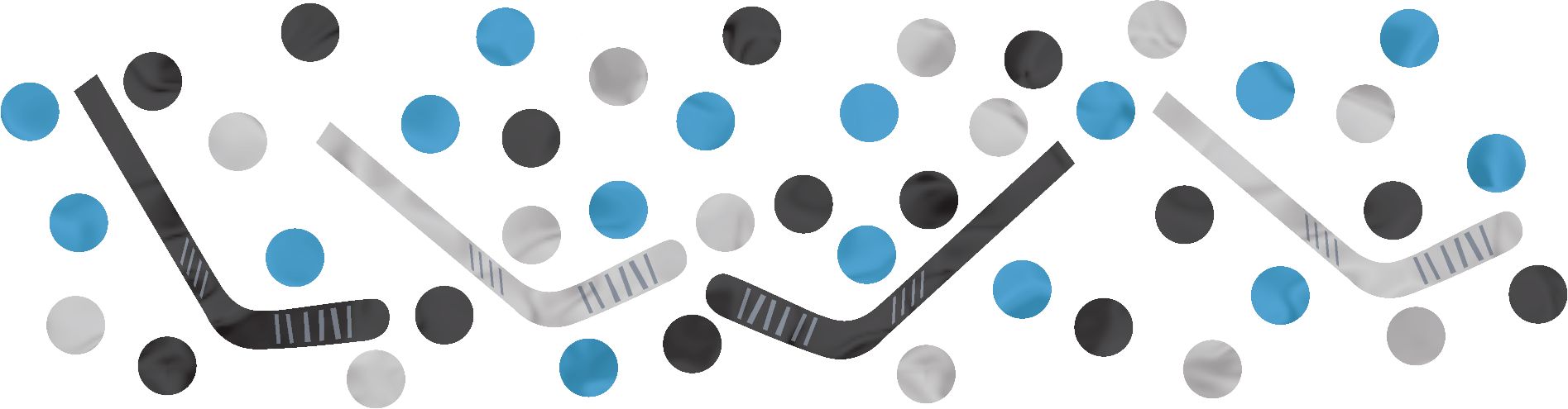 National Hockey League NHL Stanley Cup Confetti Table Scatter Decoration, Black/Silver/Blue, 1.2-oz, for Sports Party CloseUp