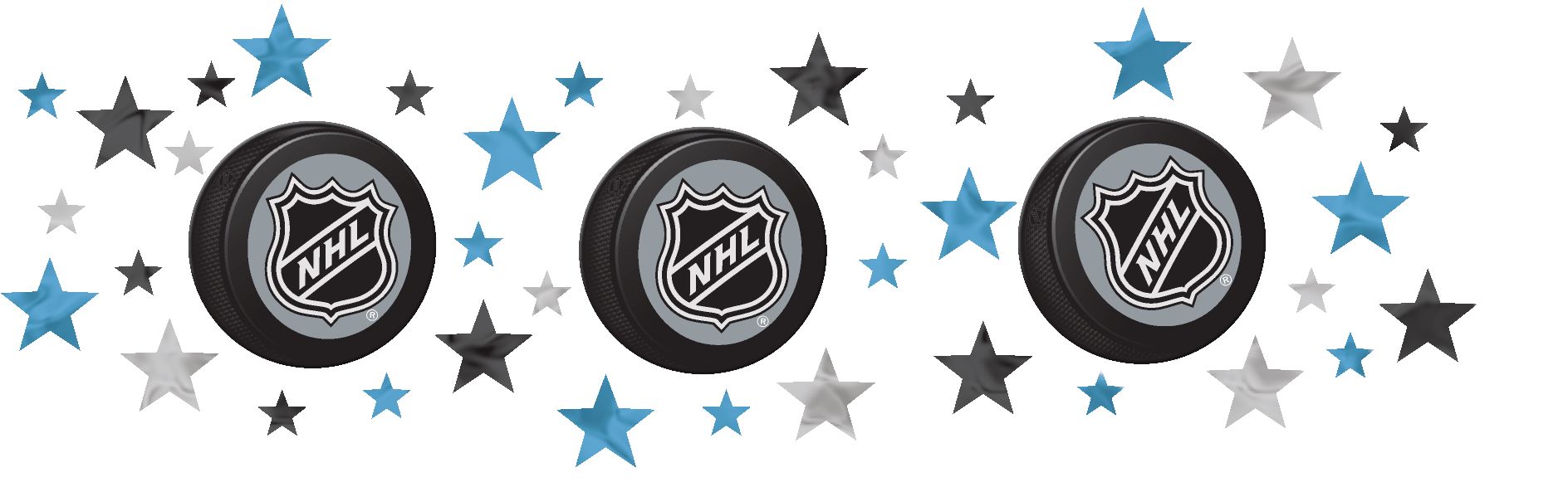 National Hockey League NHL Stanley Cup Confetti Table Scatter Decoration, Black/Silver/Blue, 1.2-oz, for Sports Party CloseUp