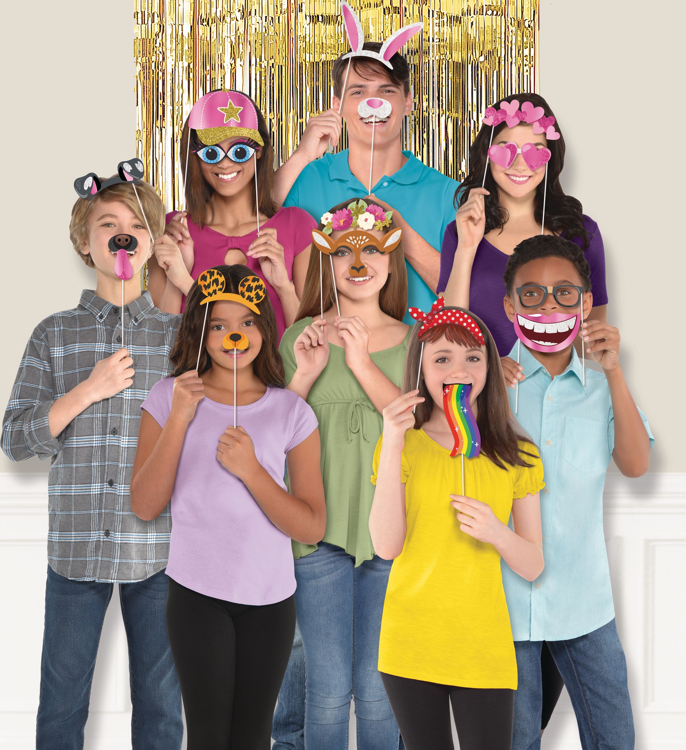 Glitter Selfie Filter Photo Booth Kit, 21-pc Front_Flat