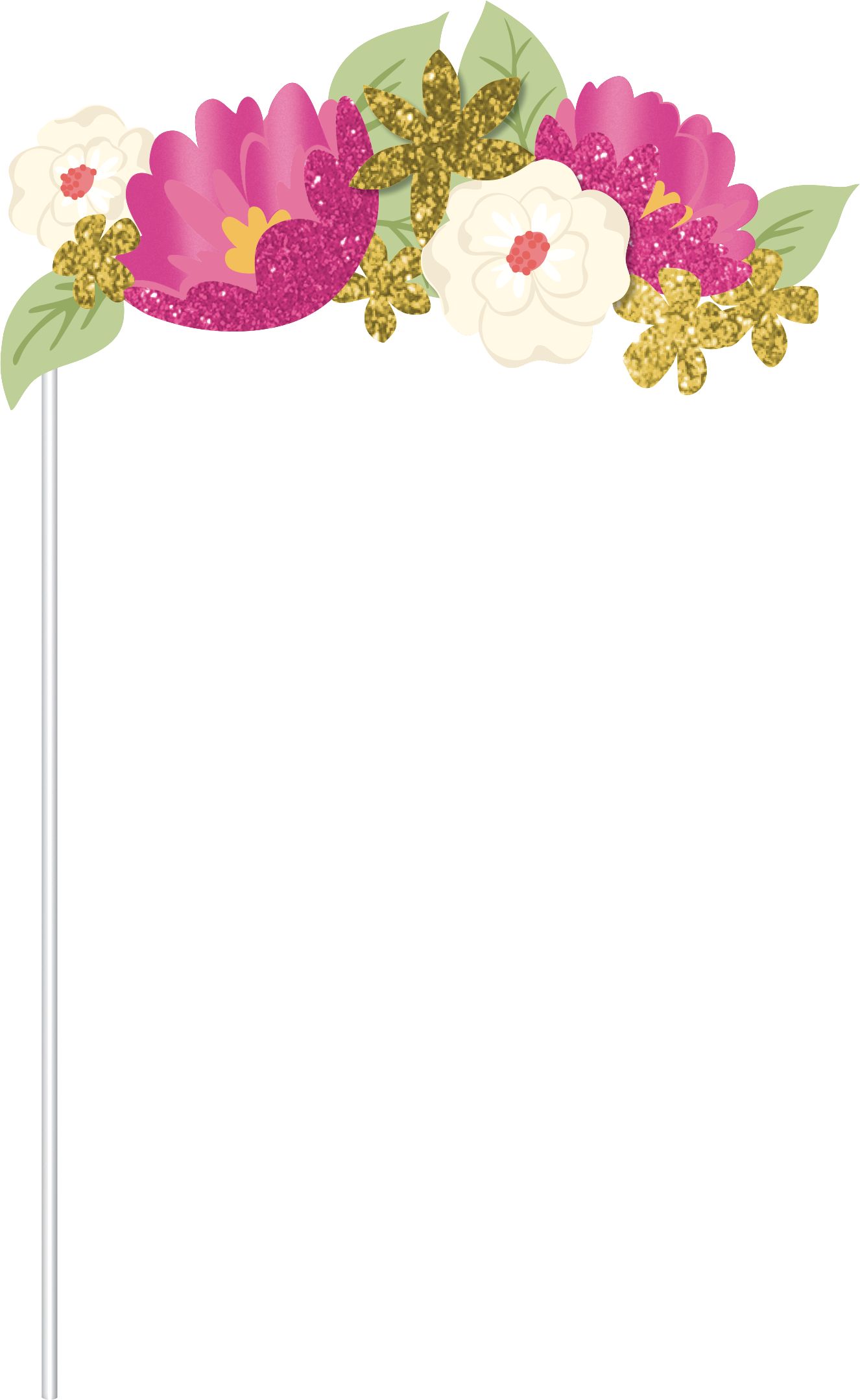 Glitter Selfie Filter Photo Booth Kit, 21-pc Front_Flat