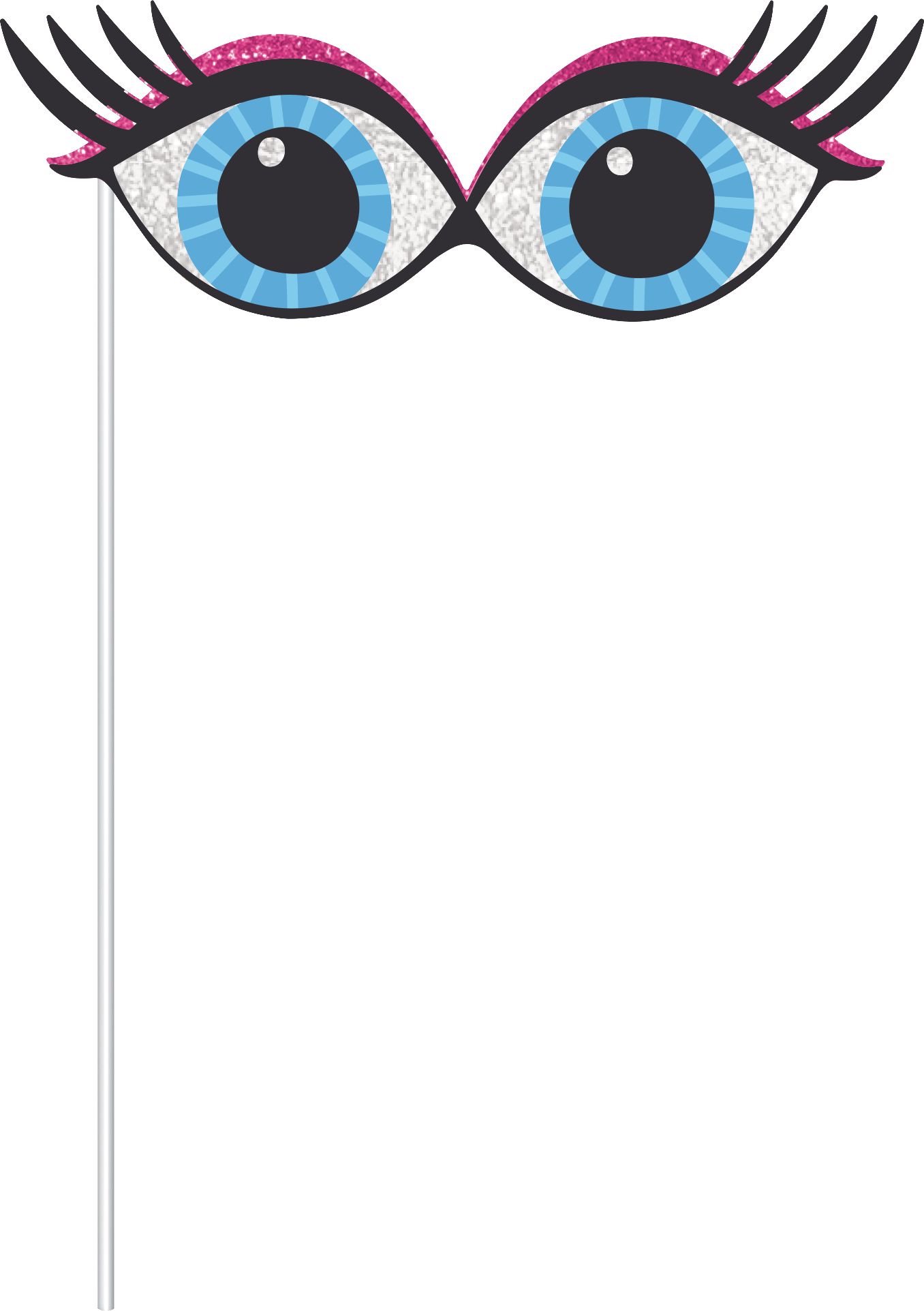 Glitter Selfie Filter Photo Booth Kit, 21-pc Front_Flat