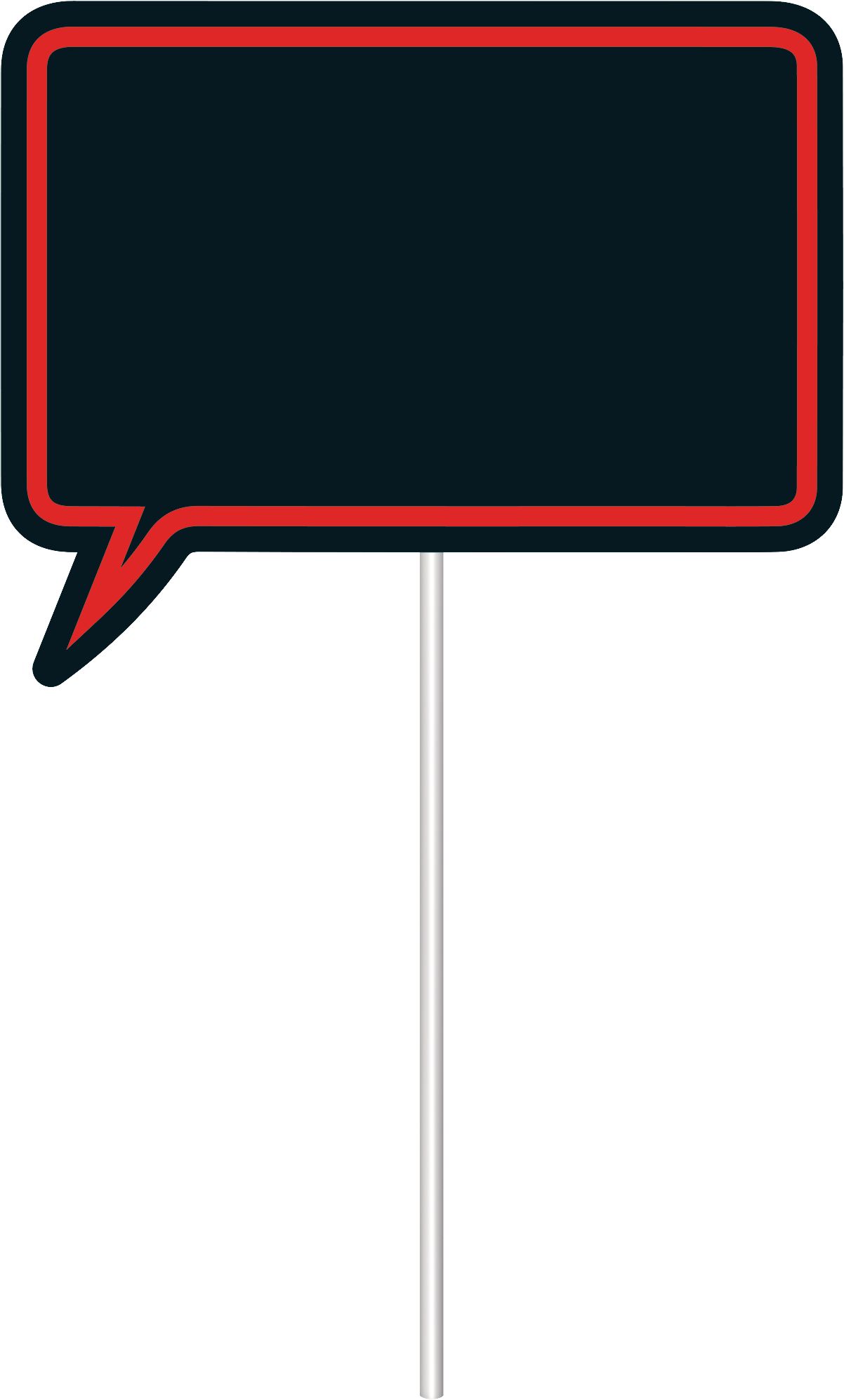 "Say Cheese" Photo Booth Sign Props, Black/White, 5.7-in, 13-pk, for Graduation/Birthday/Wedding Front_Flat