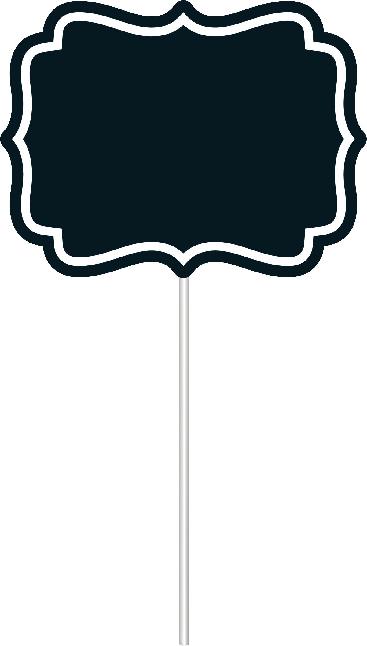 "Say Cheese" Photo Booth Sign Props, Black/White, 5.7-in, 13-pk, for Graduation/Birthday/Wedding Front_Flat