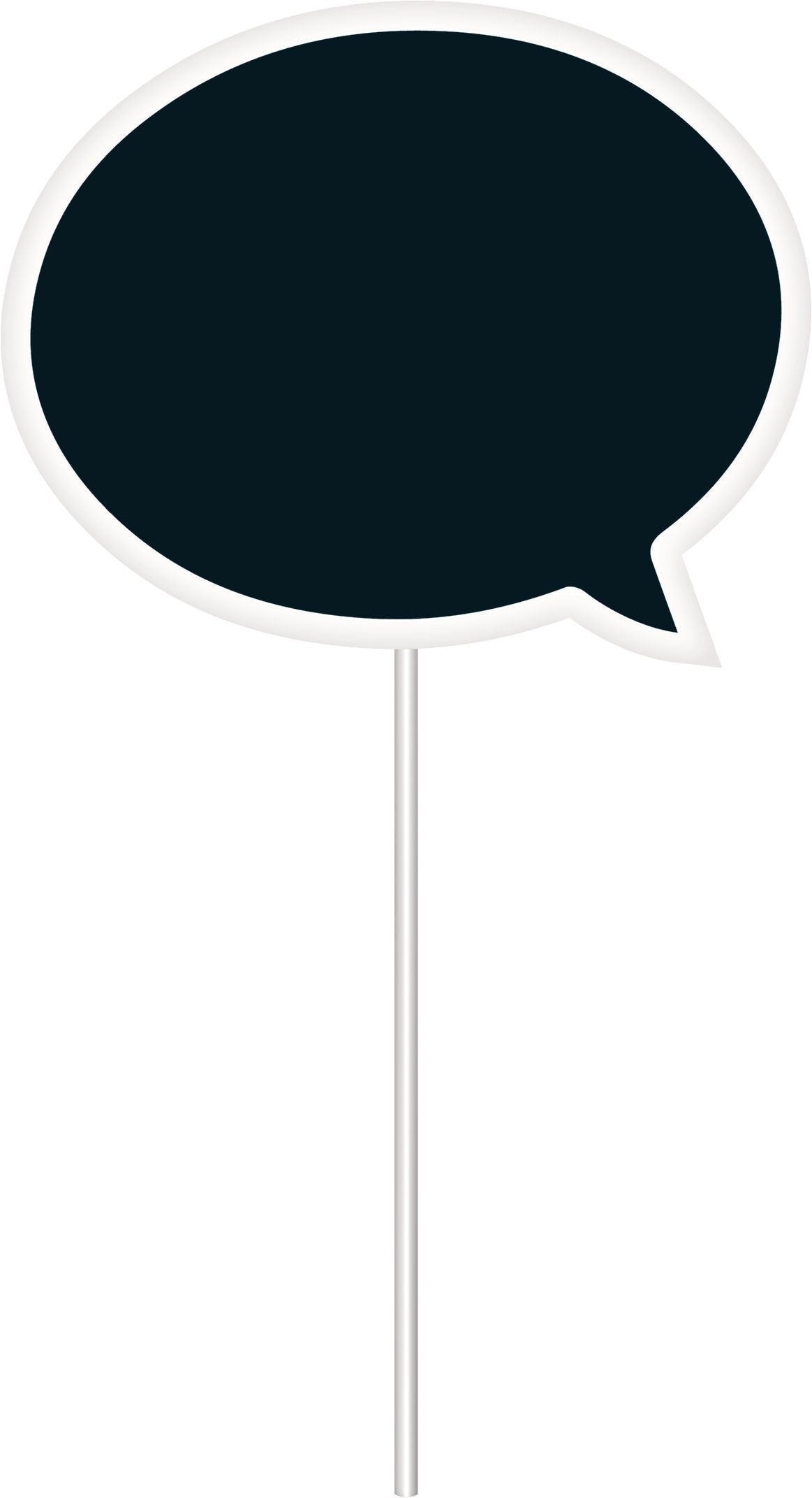 "Say Cheese" Photo Booth Sign Props, Black/White, 5.7-in, 13-pk, for Graduation/Birthday/Wedding Front_Flat