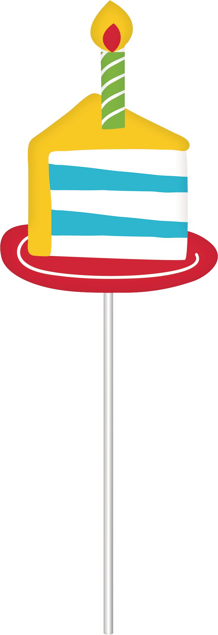 "Celebrate" Photo Booth Sign Props, Multi-Coloured, 14-in, 13-pk, for Birthday Party Front_Flat