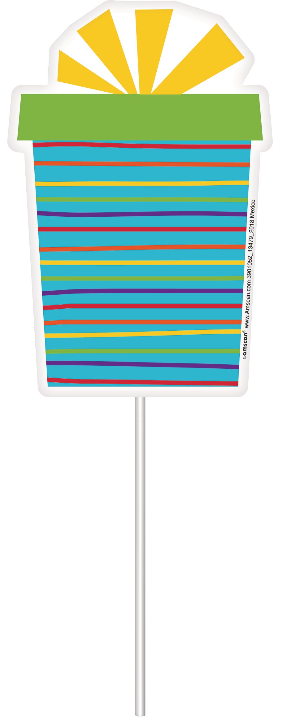"Celebrate" Photo Booth Sign Props, Multi-Coloured, 14-in, 13-pk, for Birthday Party Front_Flat