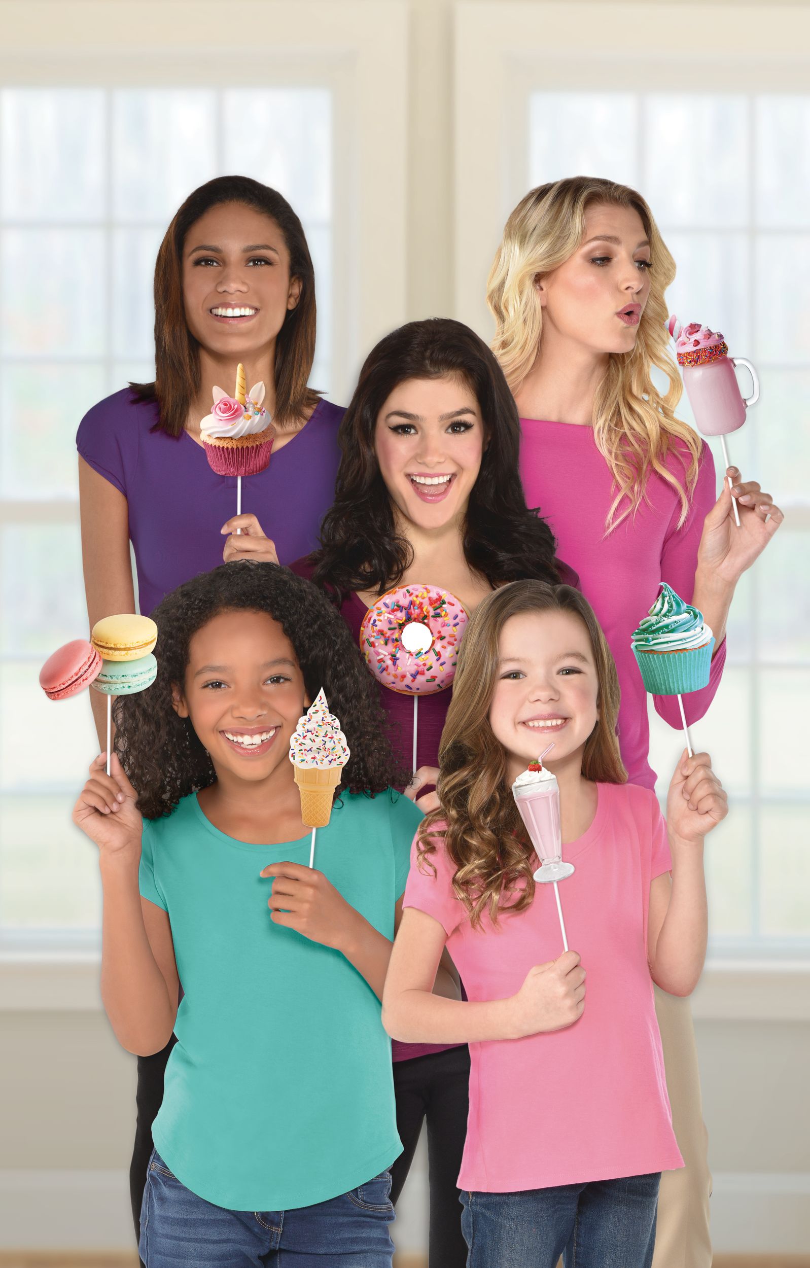 Accessoires photo, desserts multicolores, paq. 7 Front_Flat