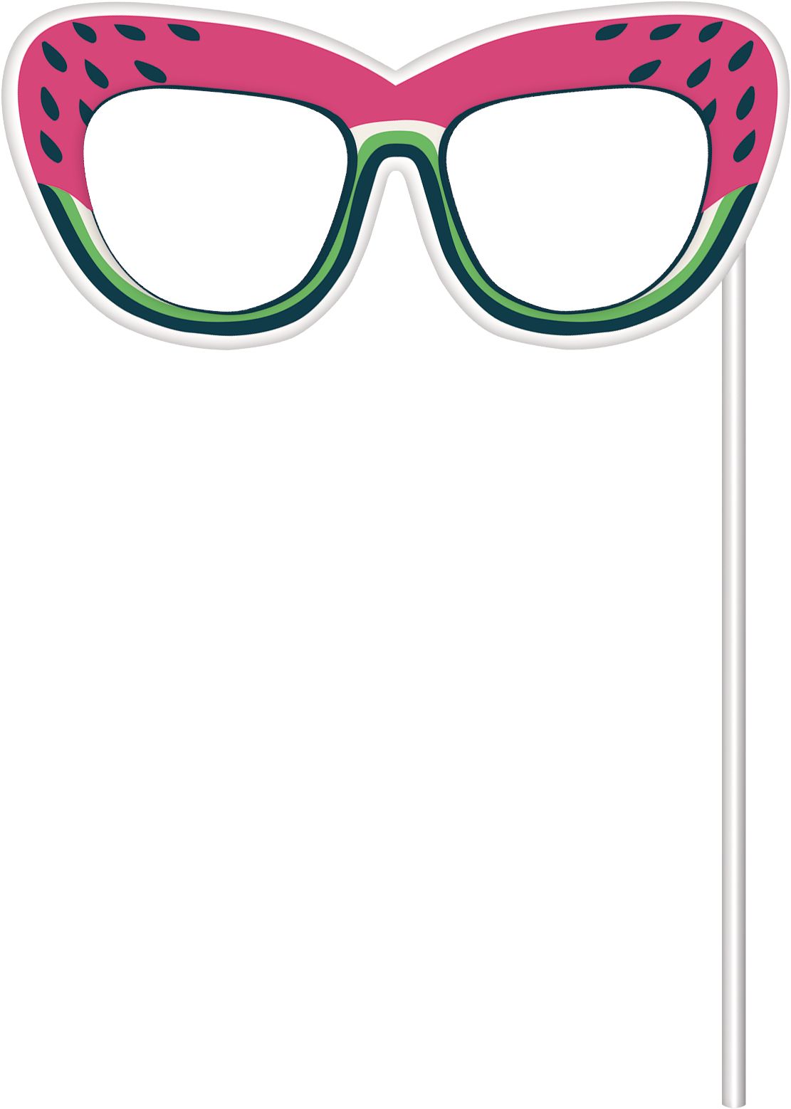Photo Booth Sign Props, Multi-Coloured, 7.5-in, 13-pk, for Summer Party Front_Flat
