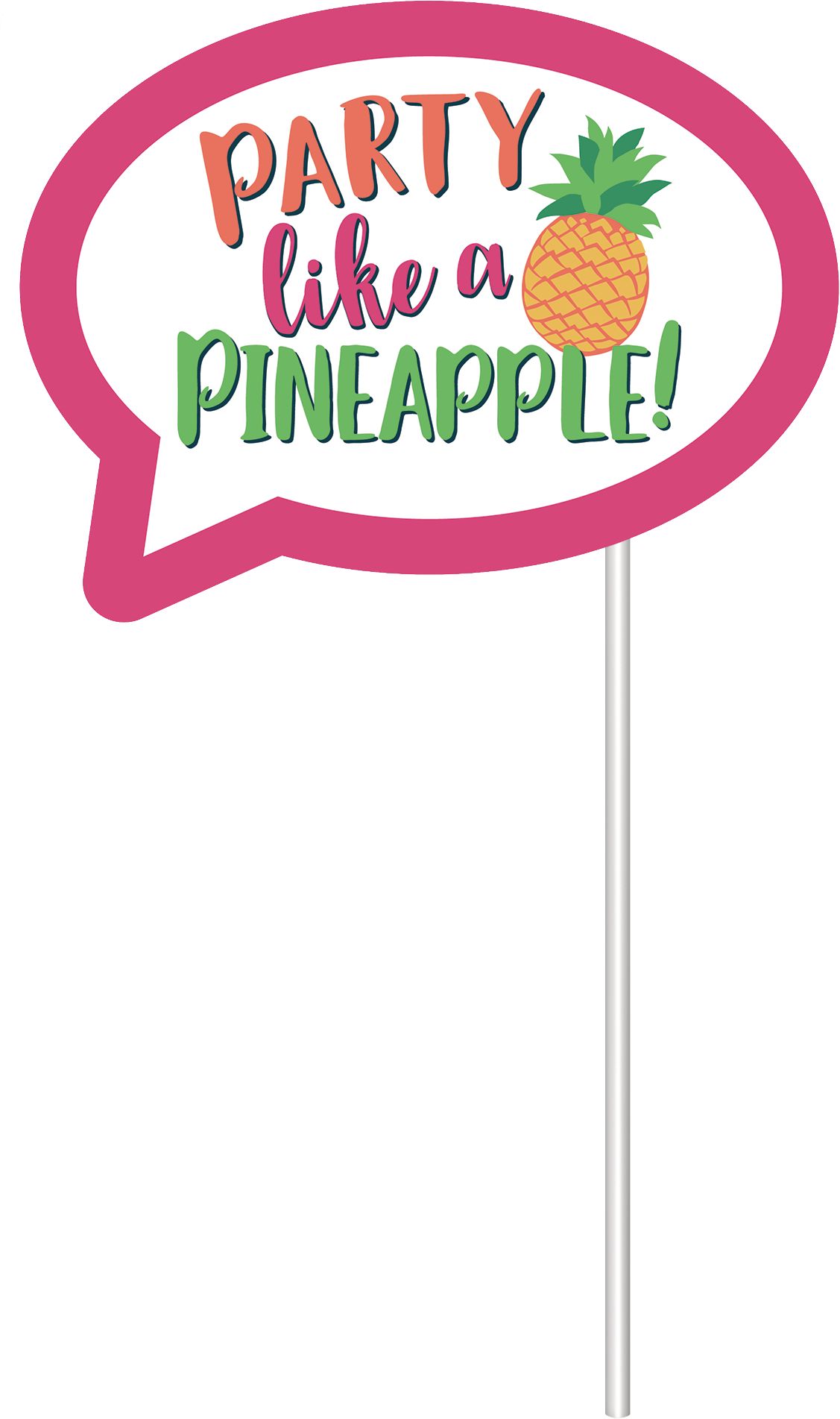 Photo Booth Sign Props, Multi-Coloured, 7.5-in, 13-pk, for Summer Party Front_Flat