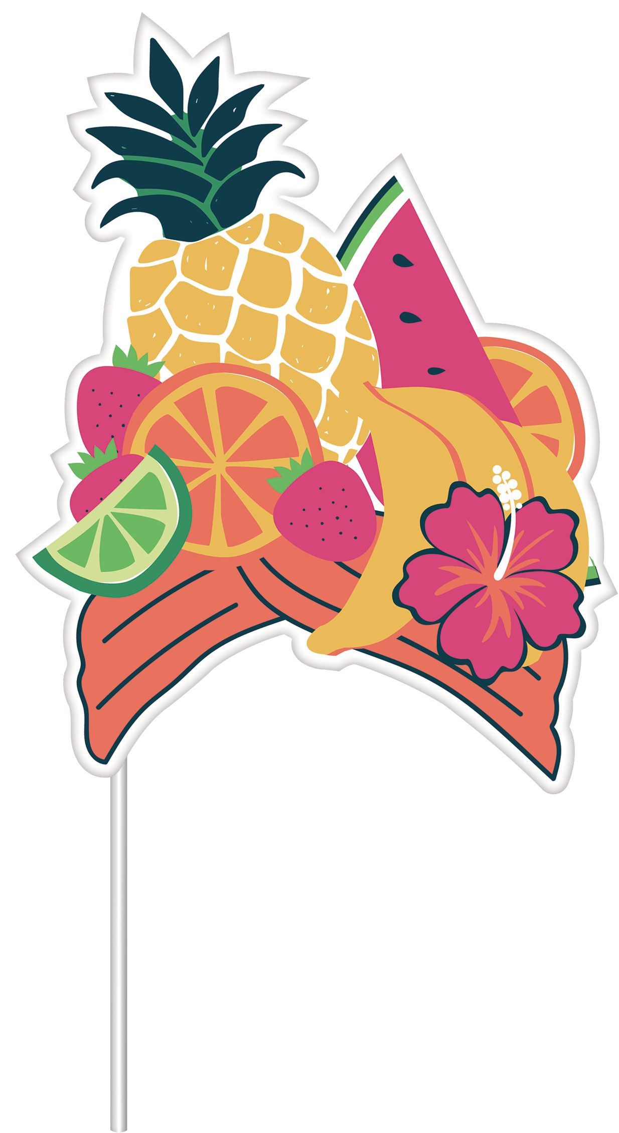 Photo Booth Sign Props, Multi-Coloured, 7.5-in, 13-pk, for Summer Party Front_Flat