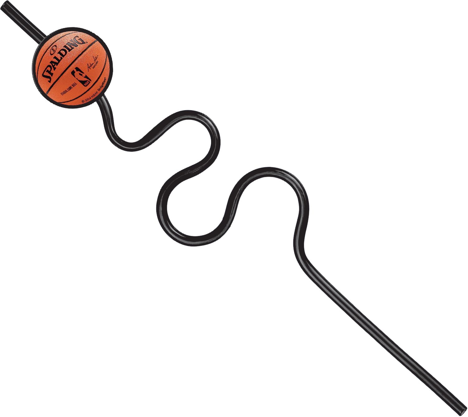 Spalding Basketball Silly Straws, 12-pk Front_Flat