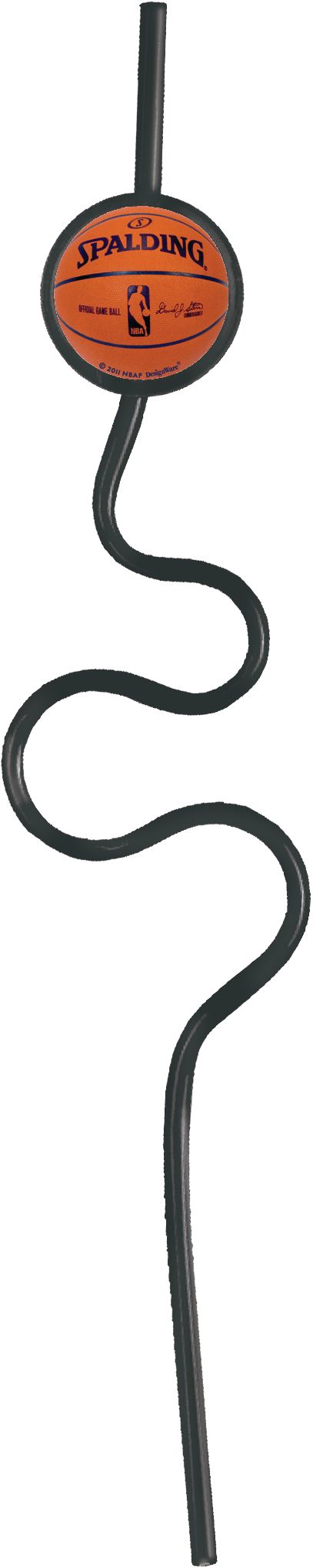 Spalding Basketball Silly Straws, 12-pk Front_Flat