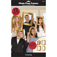 Gold Frame Photo Booth Props, 12-pc Front_Flat