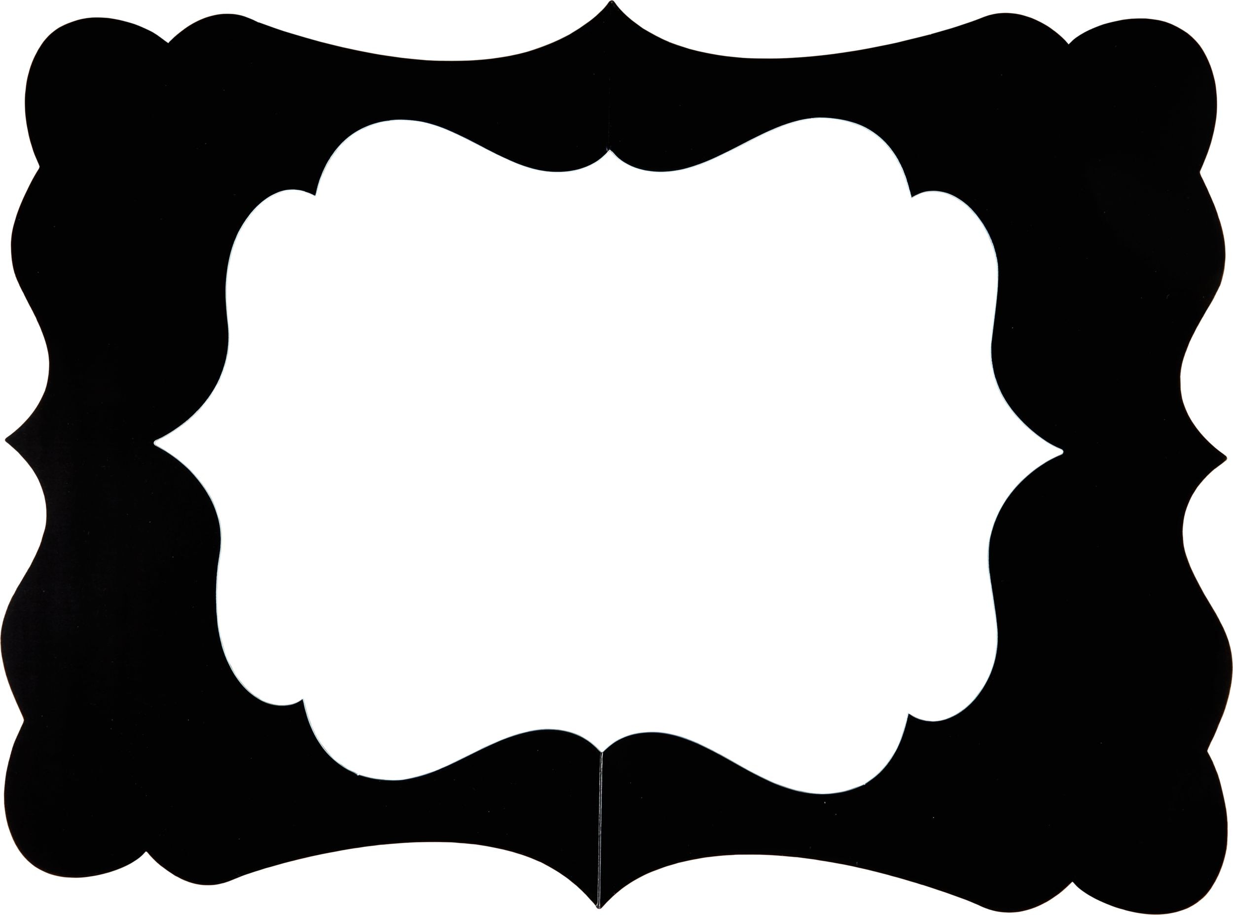 Black Scroll Frame Photo Booth Props, 12-pc Overhead_Flat