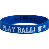 Major League Baseball MLB "Play Ball" Rubber Wristband Bracelets, Red/Blue, One Size, 12-pk, Wearable Accessory Favours for Sports Front_Elevated
