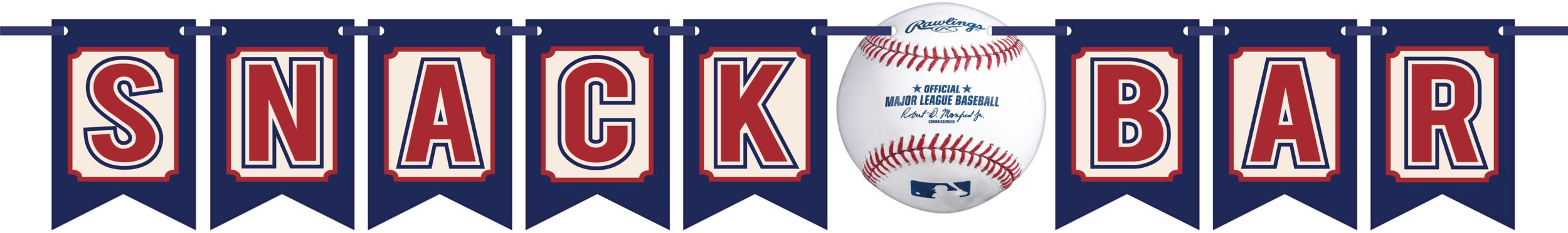 Baseball Buffet Decorating Kit, 13-pc Front_Flat