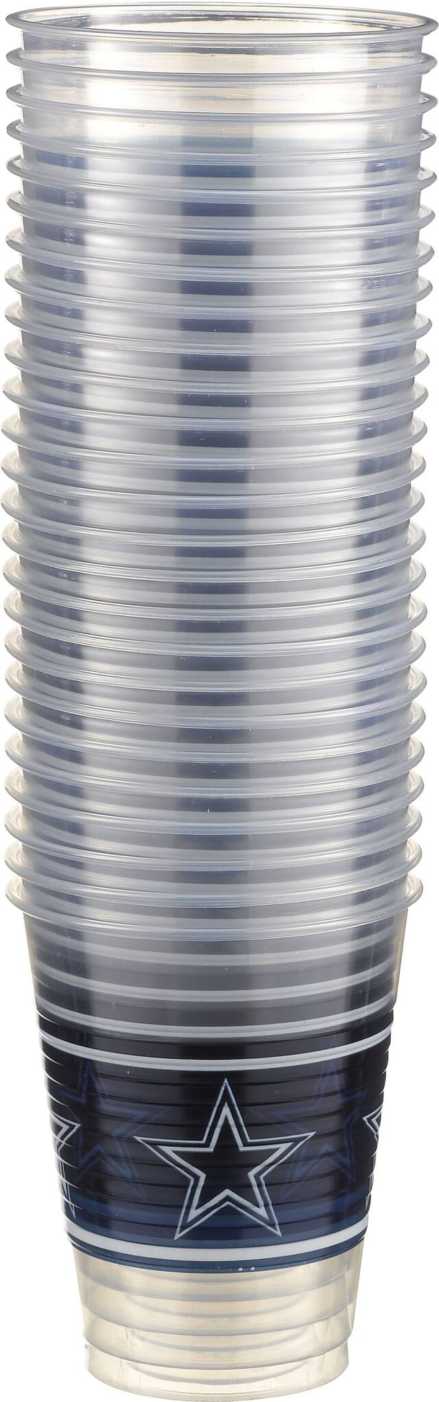 Dallas Cowboys Plastic Cups, 25-pk Front_Elevated