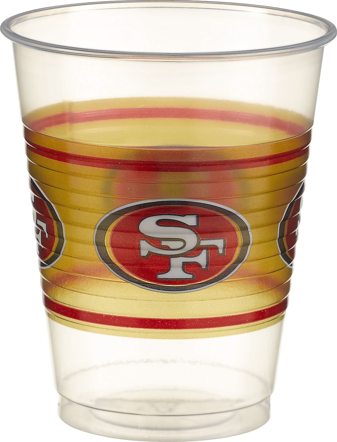 San Francisco 49ers Plastic Cups, 25-pk Front_Elevated
