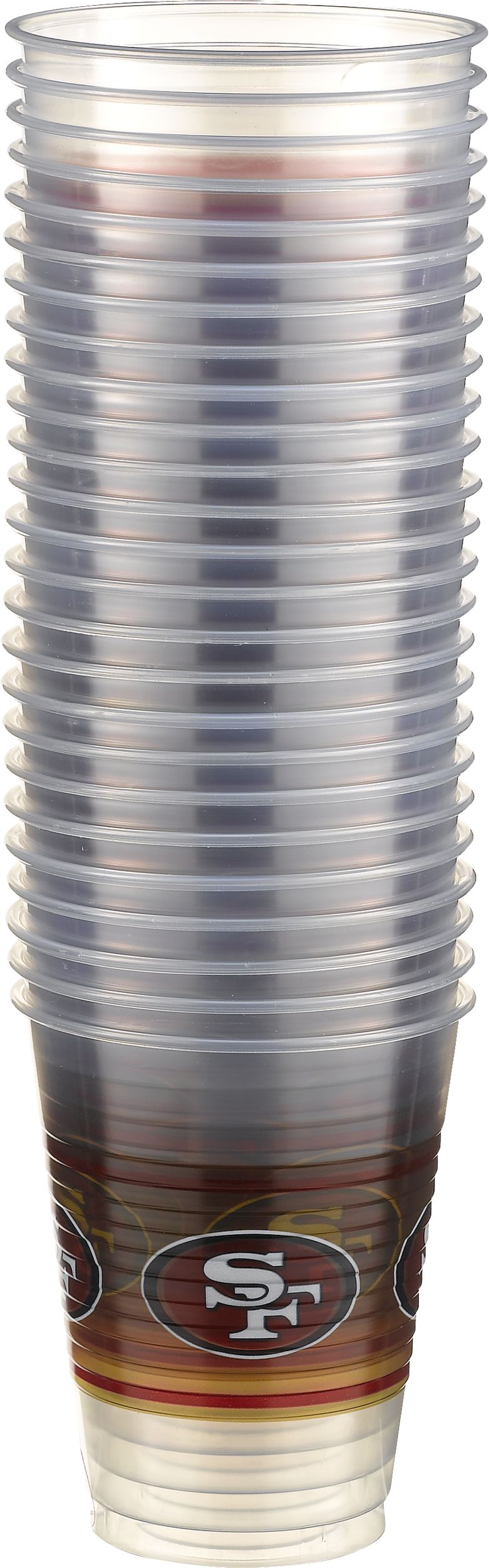 San Francisco 49ers Plastic Cups, 25-pk Front_Elevated