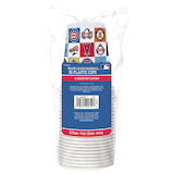 Major League Baseball MLB Rawlings Plastic Reusable Cups, White/Green, 14-oz, 25-pk, for Sports Party Front_Flat