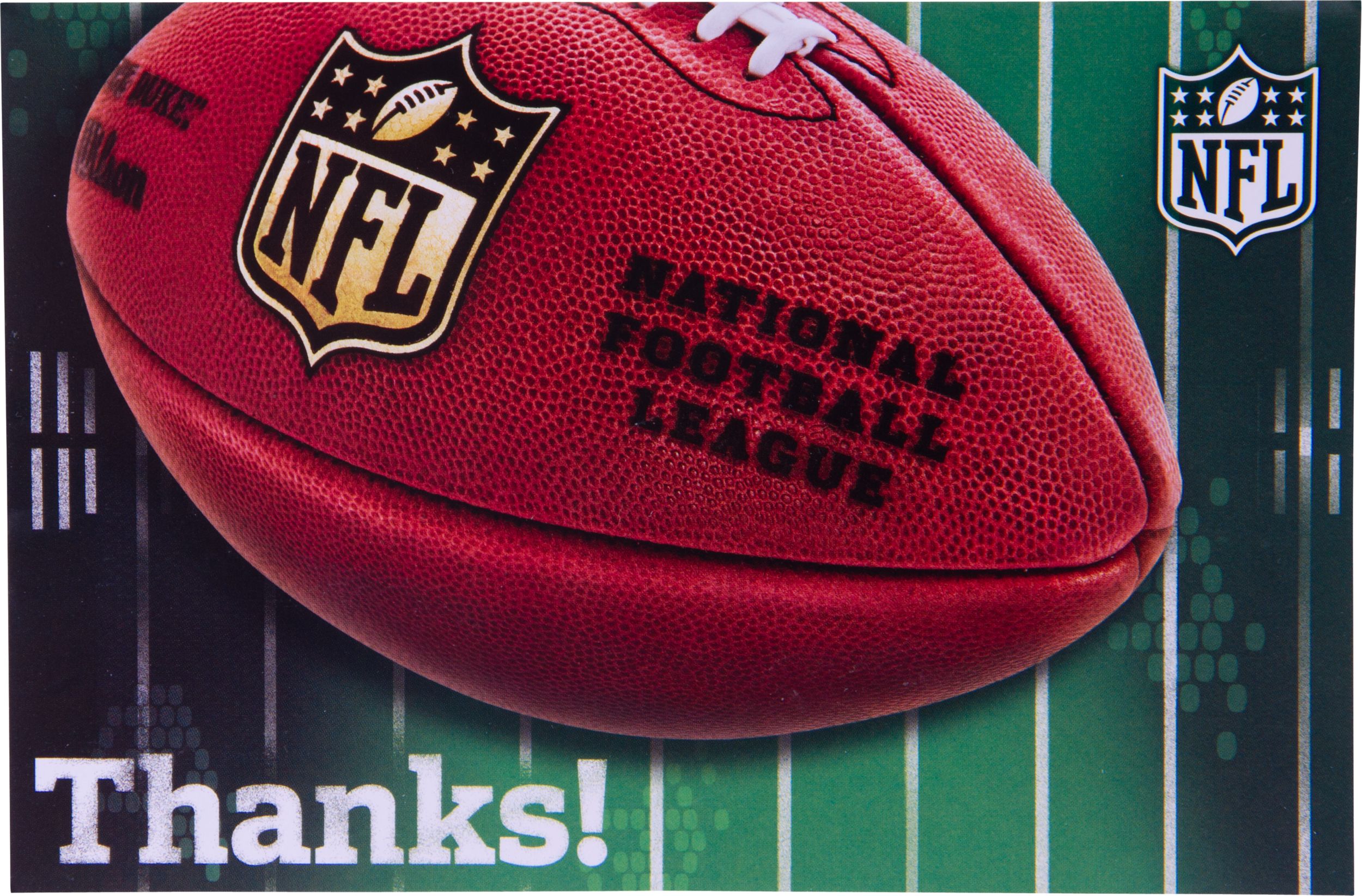 Cartes d'invitation et de remerciement de la NFL, paq. 8 Front_Flat