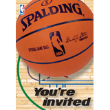 Spalding Basketball Invitations and Thank You Notes, 8-pk Front_Flat