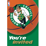 Boston Celtics Invitations and Thank You Notes, 8-pk Front_Flat