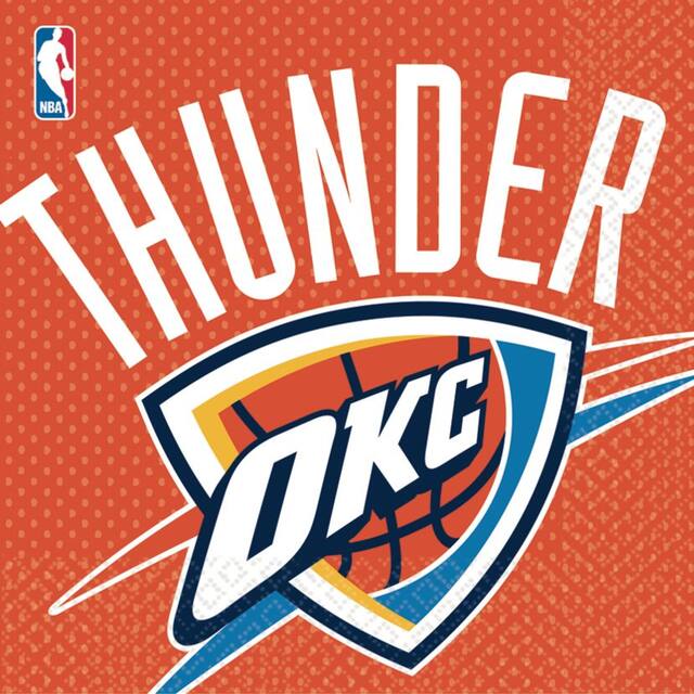 Oklahoma City Thunder Lunch Napkins, 16-pk Front_Flat