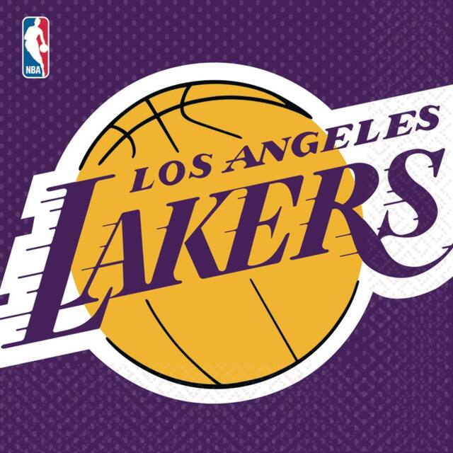 Serviettes de table Lakers de Los Angeles, paq. 16 Front_Flat