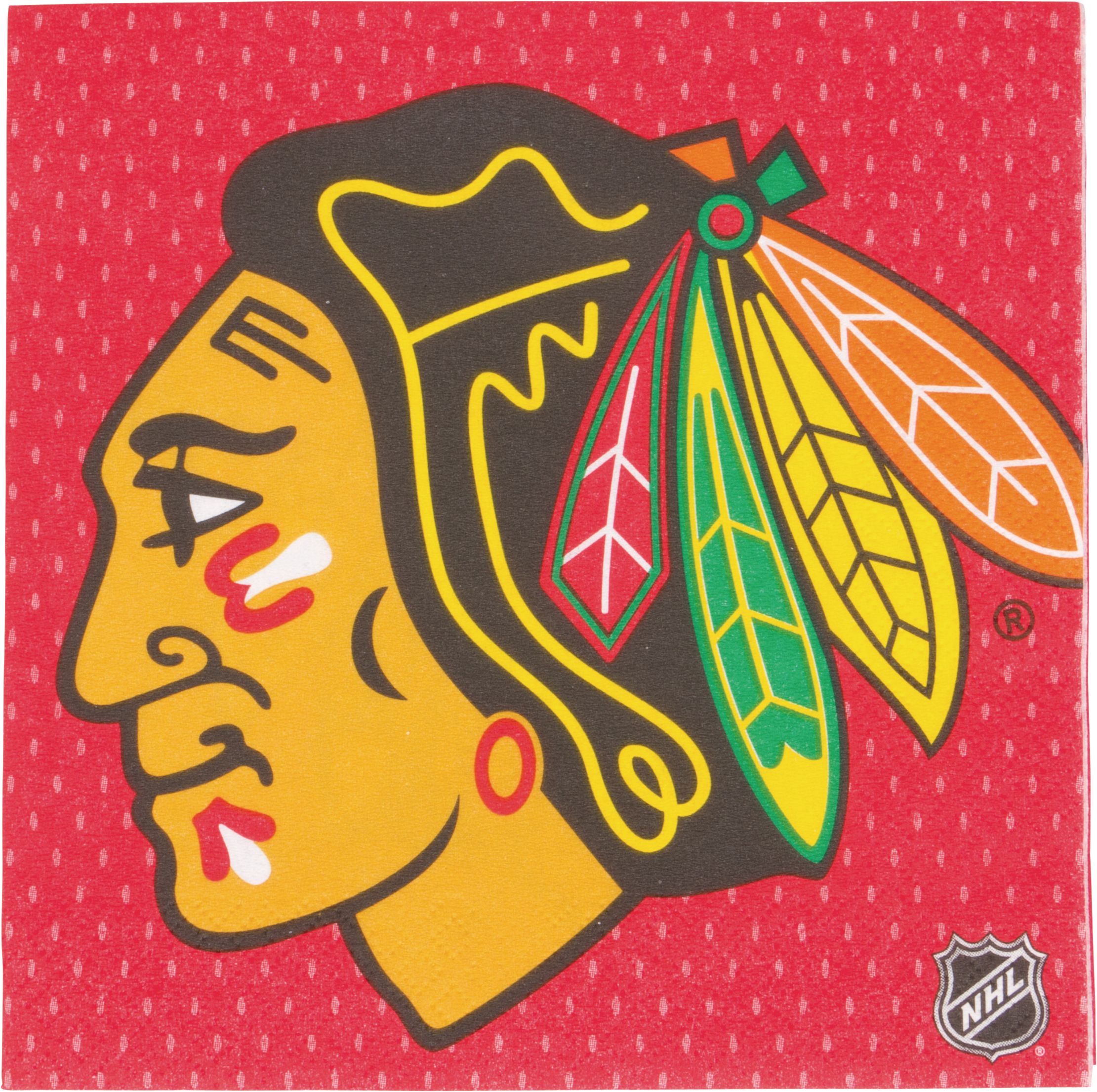 Serviettes de table Blackhawks de Chicago, paq. 16 Front_Flat