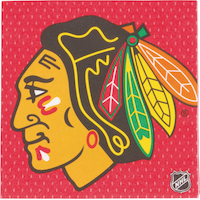 Serviettes de table Blackhawks de Chicago, paq. 16 Front_Flat
