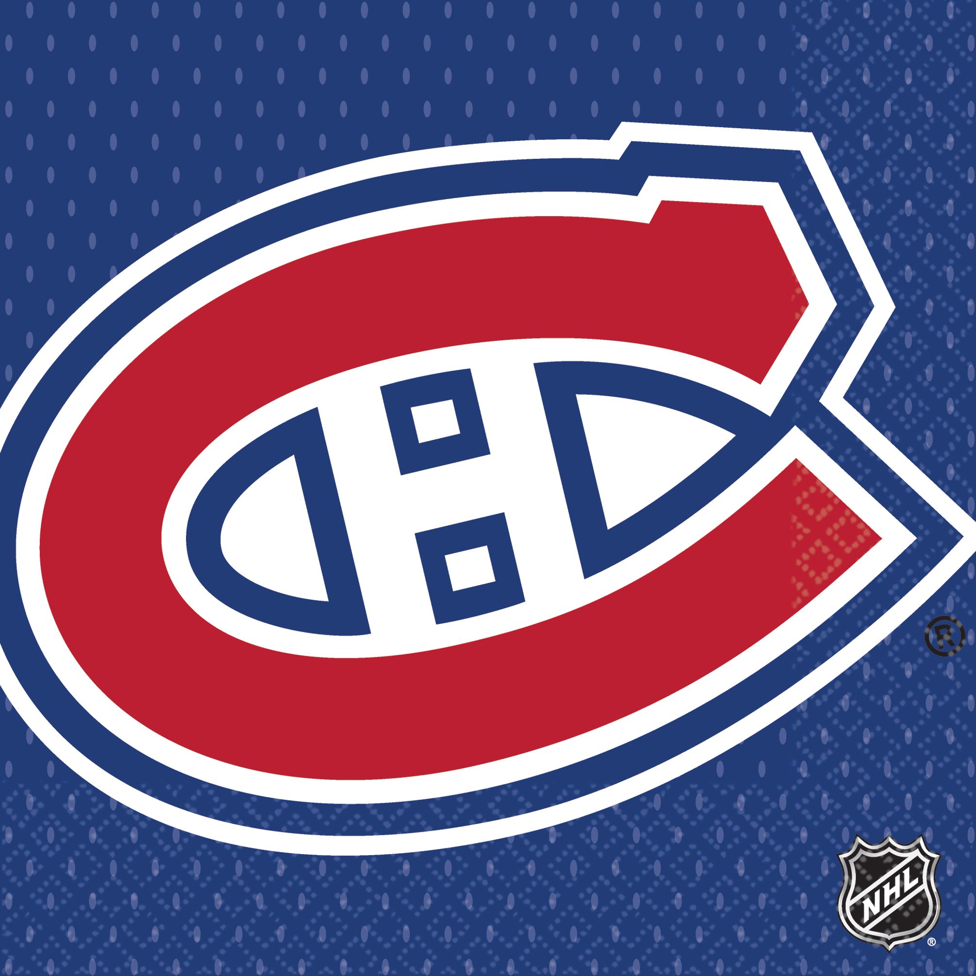 Montreal Canadiens Lunch Napkins 16ct Overhead_Flat