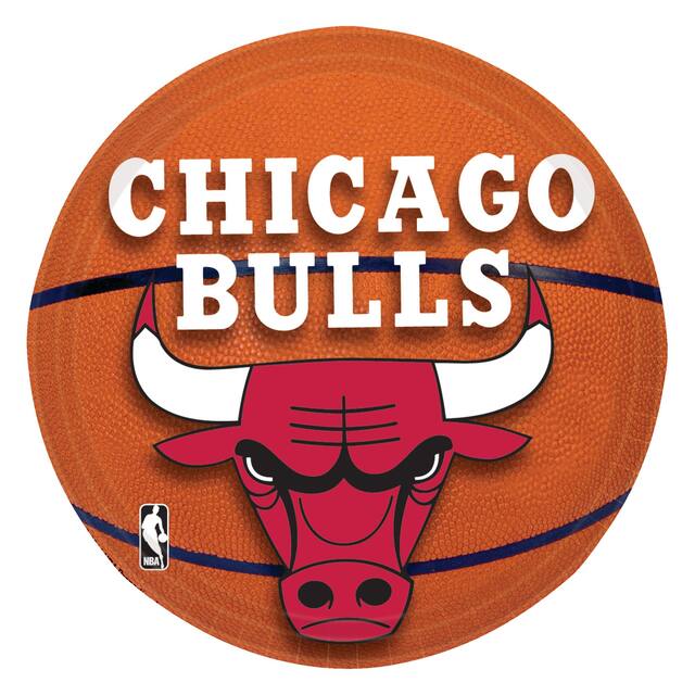 Chicago Bulls Dessert Plates, 8-pk Overhead_Flat