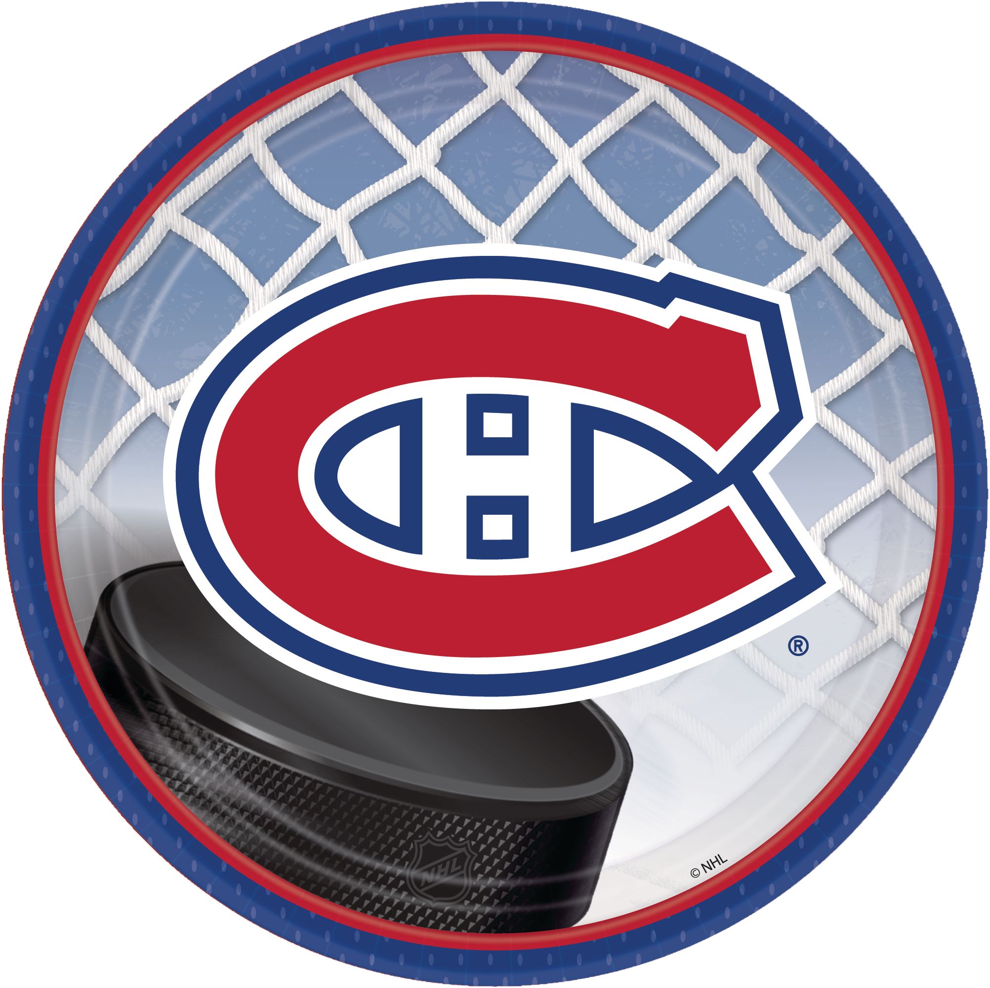 Montreal Canadiens Dessert Plates, 8-pk Overhead_Flat