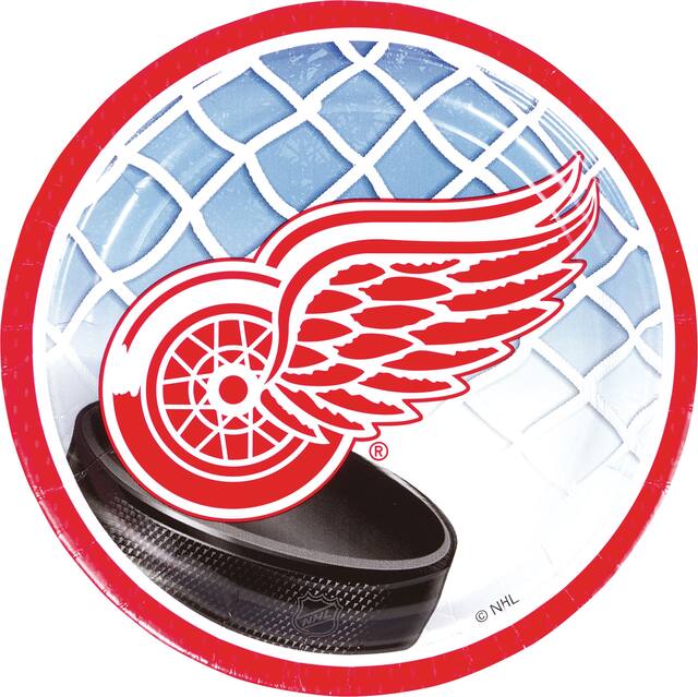 Detroit Red Wings Dessert Plates, 8-pk Overhead_Flat